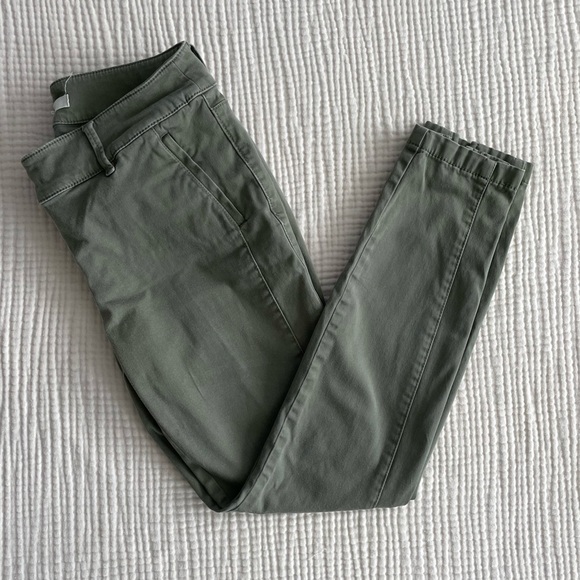 Petite Green Ankle Pants